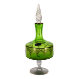 Green Italian carafe Artistiche crystal.