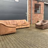 De Sede Ds46 Modulair 5mm Buffel leather NECK Cognac Bruin