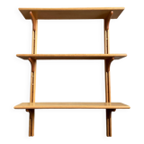 Vintage beech wall shelf