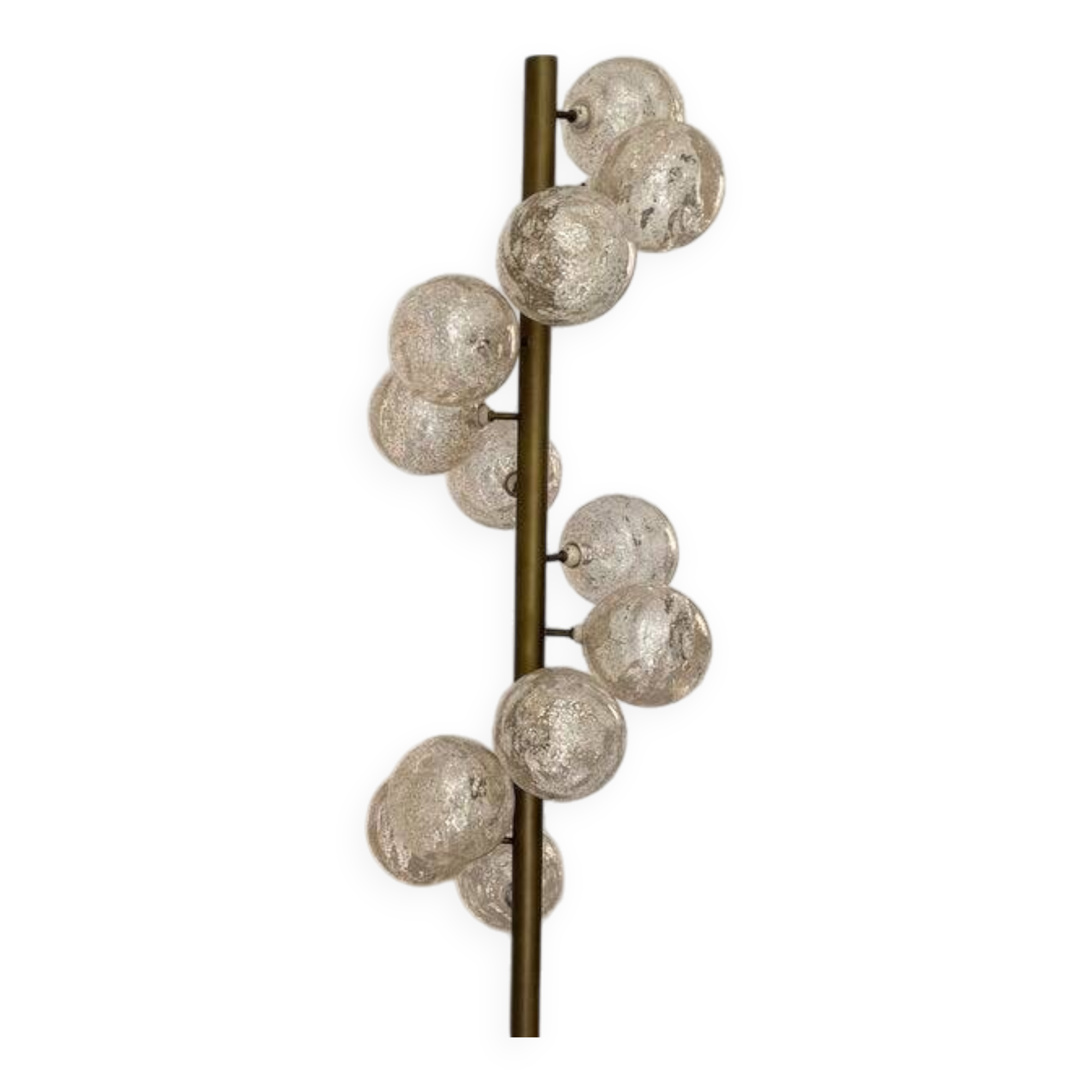 Contemporary Spheres With Gold Murano Glass Burnished Floor Lamp