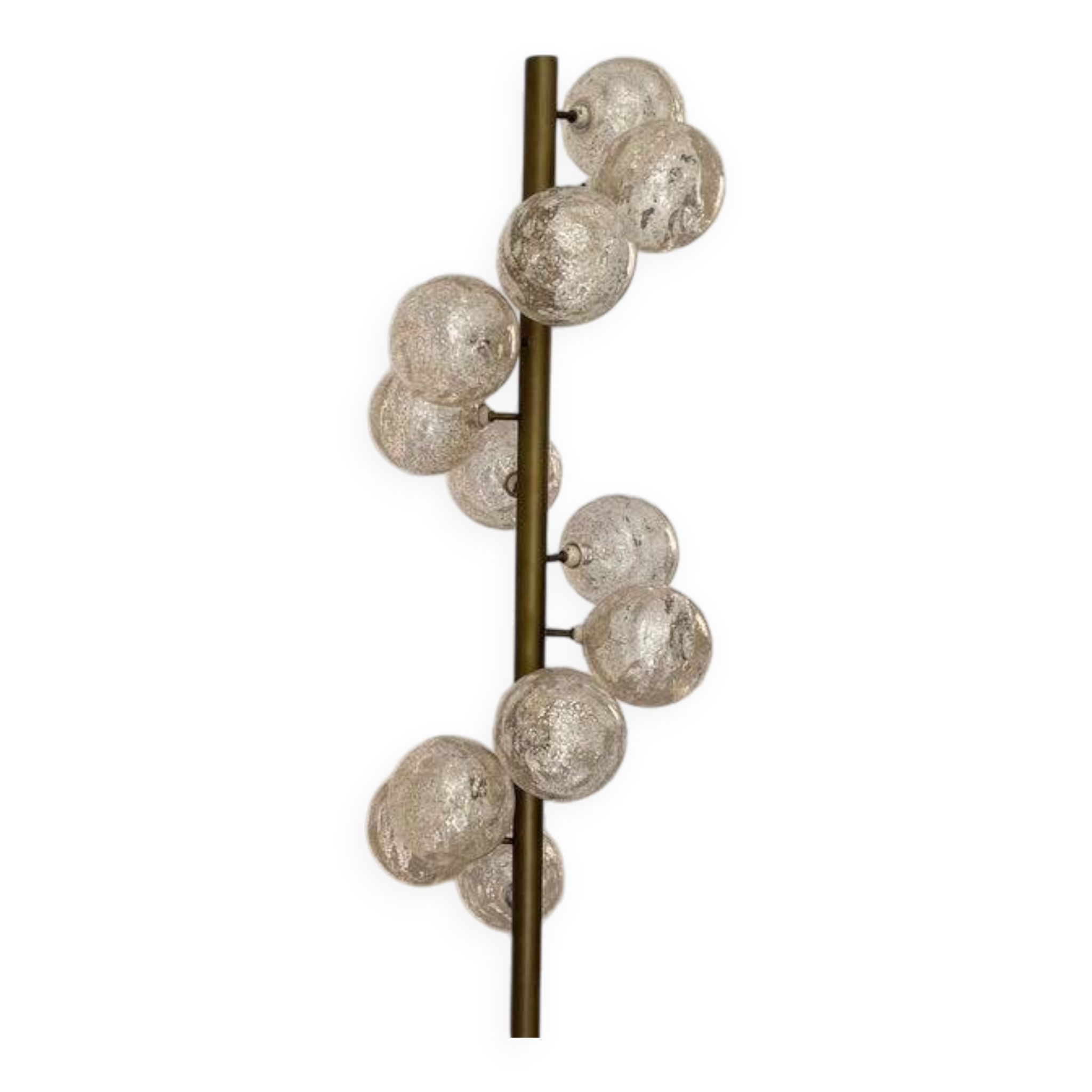 Contemporary Spheres With Gold Murano Glass Burnished Floor Lamp