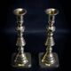 Pair of Victorian copper and brass candlesticks