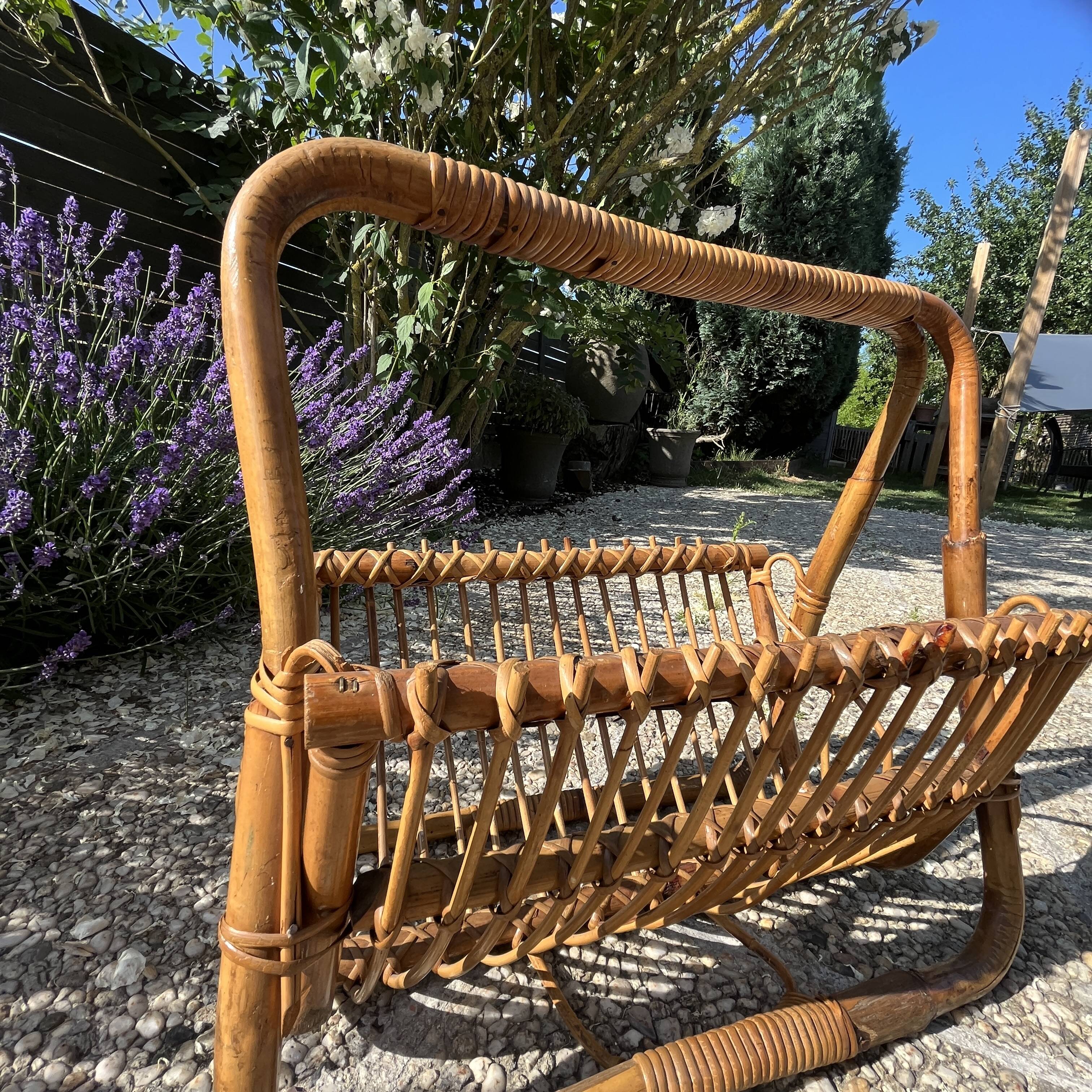 Bamboo magazine holder