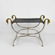 Neoclassical swan-headed curule circa 1960