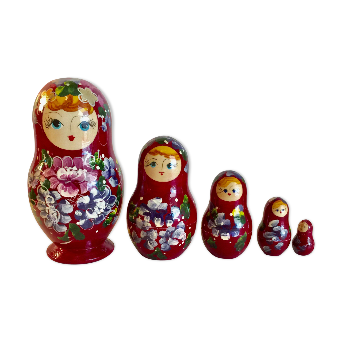 5 Russian Matriochka dolls