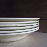 6 assiettes creuses vintage fleuries