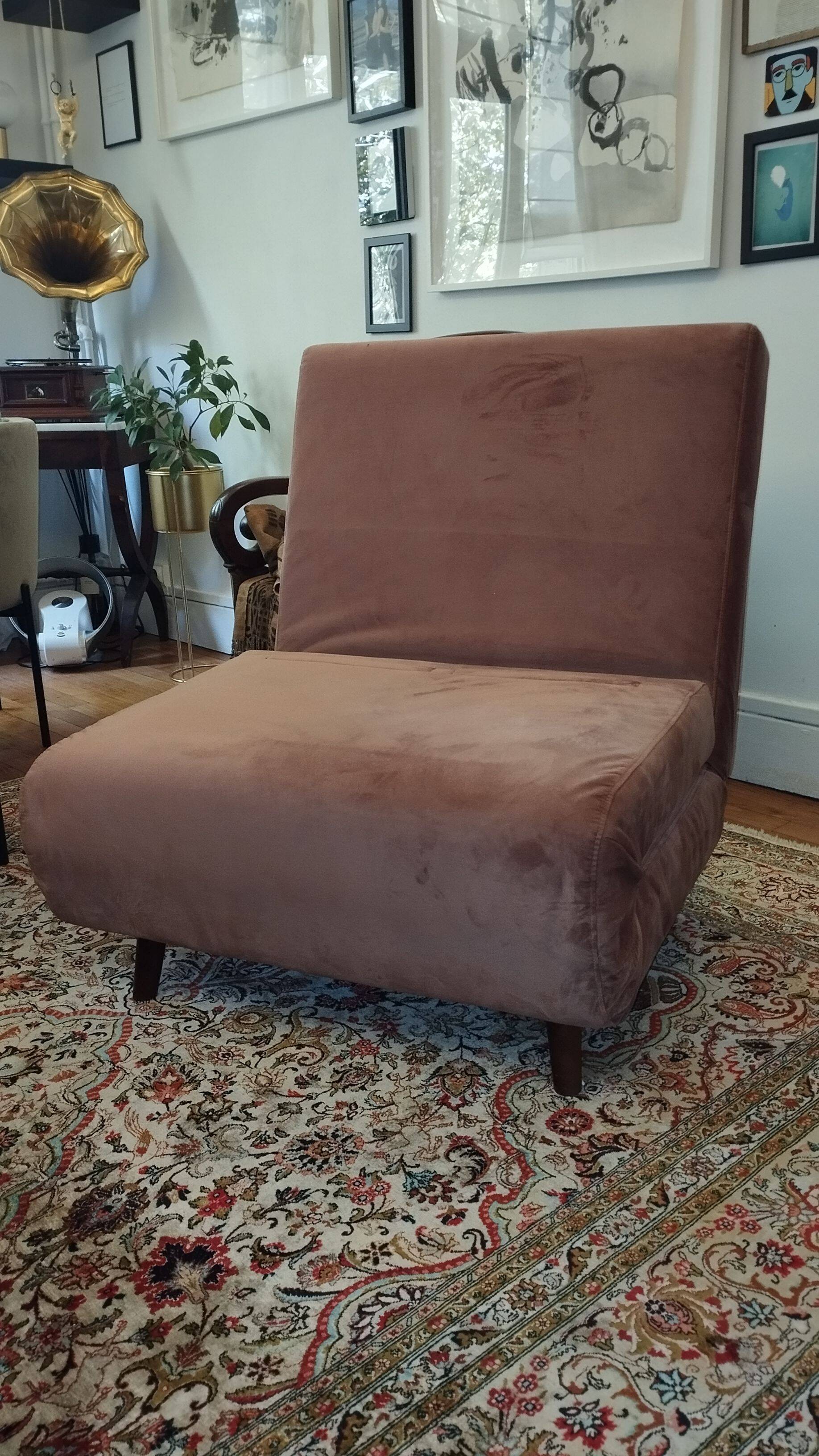 Contemporary convertible armchair