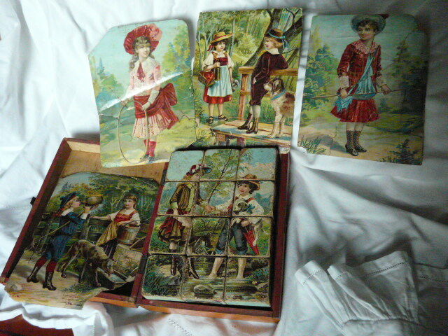 19th century wooden cubes game