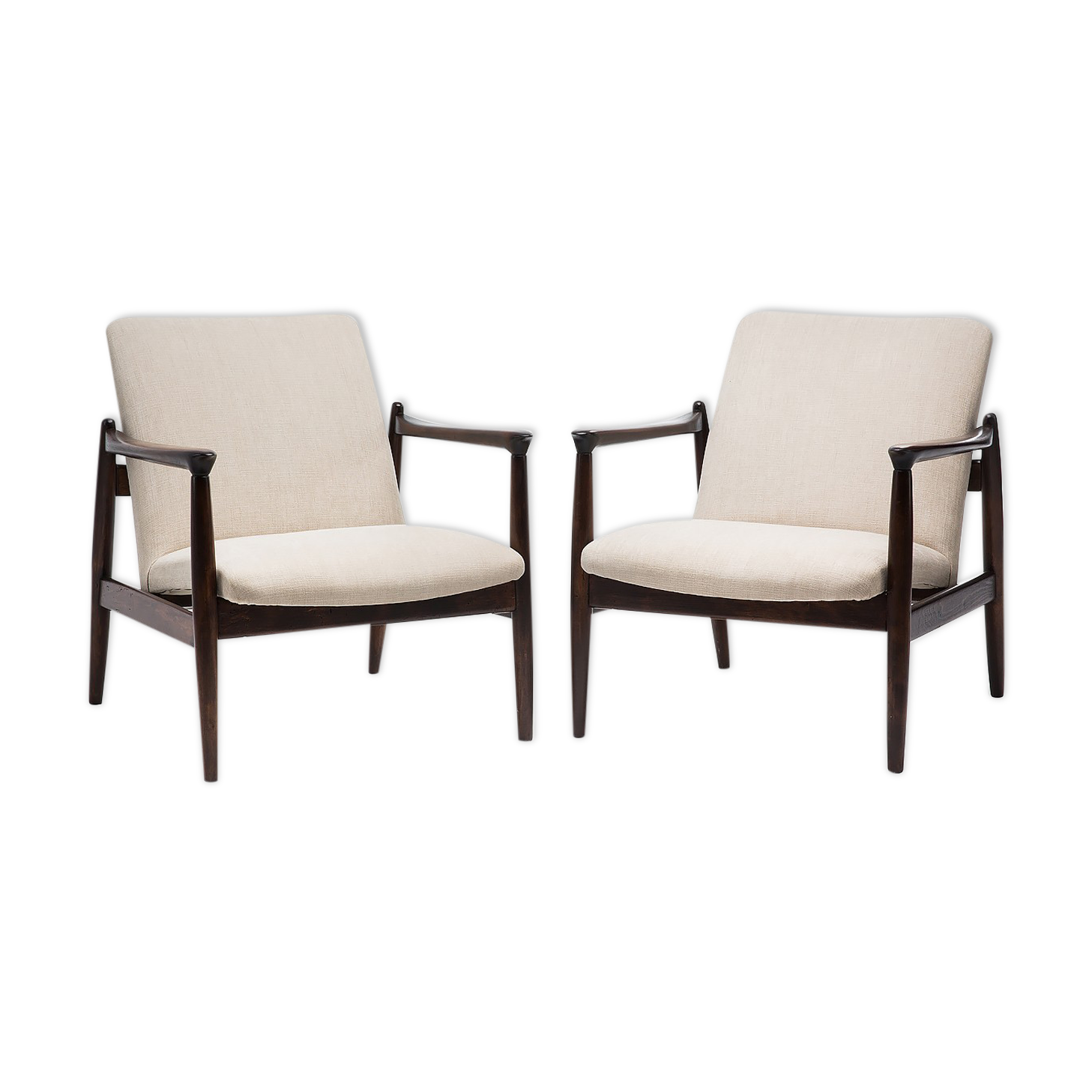 Pair of GFM 64 armchairs from the 1960s.