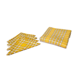Vintage vichy tablecloth and 4 matching towels