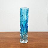 Glass vase with bark design by Ingrid Glas, Germany, 1960s.