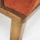 1930s art deco armchair with tabouret, czechoslovakia