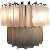 Triedro sandblasted murano glass wall sconce
