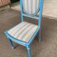 Louis XVI Style Chair / Medallion Painted in Blue