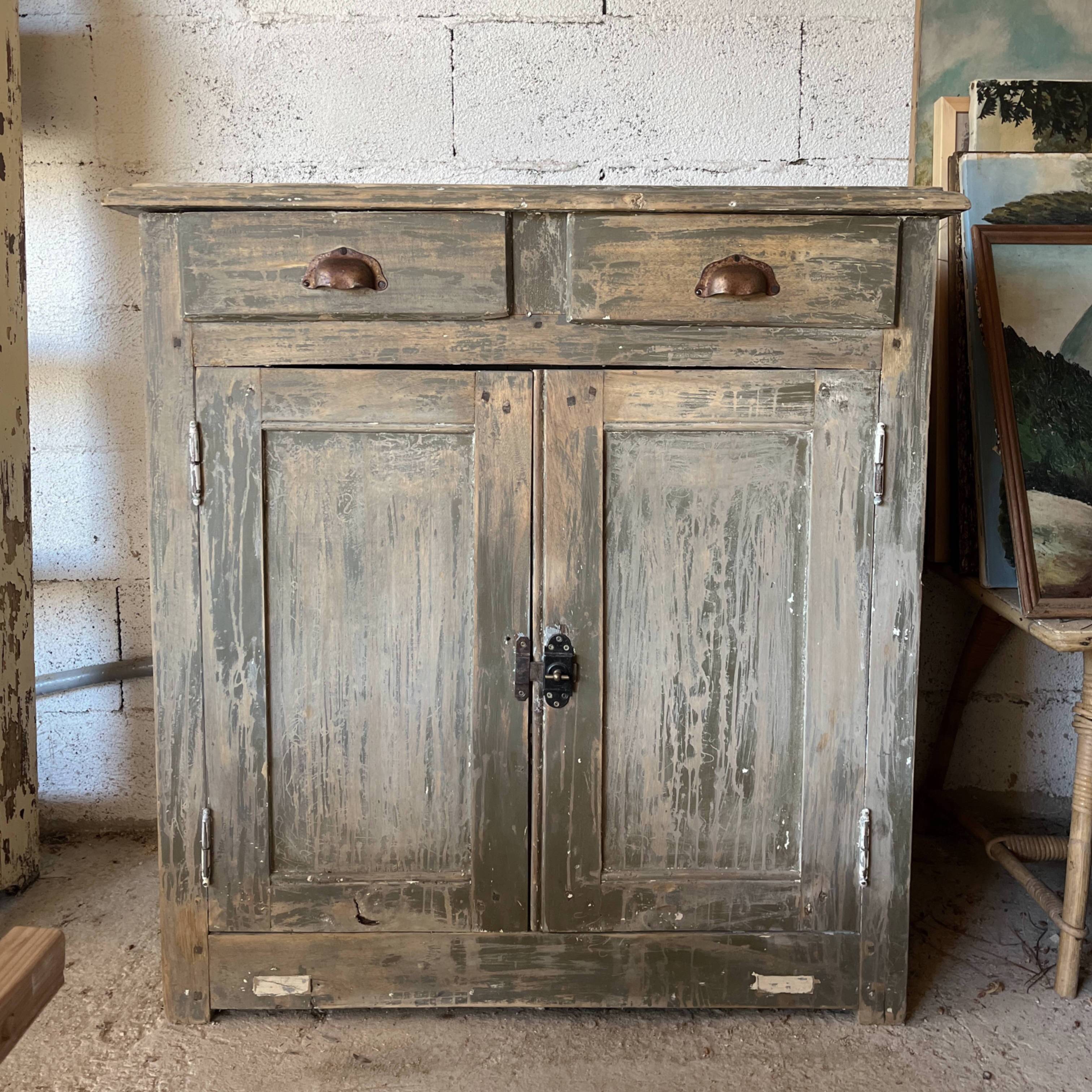 Sideboard in weathered gray wood