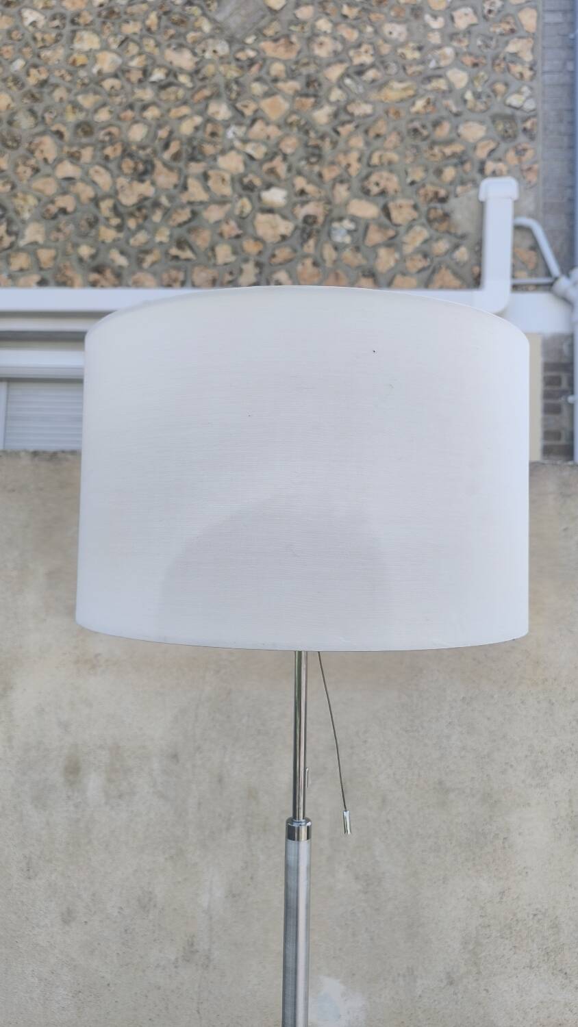 Vintage Floor Lamp with Fabric Shade by Erco, Germany, 1960s