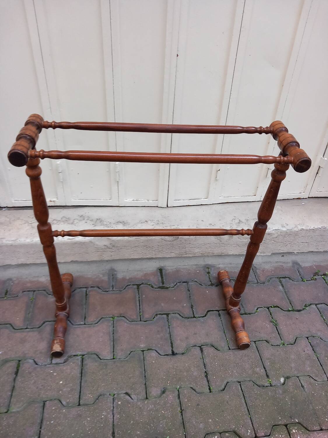 Vintage bamboo towel holder