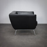 Rare leather lounge chair by Stefan Steenkist for Young International, Netherlands, 1990s