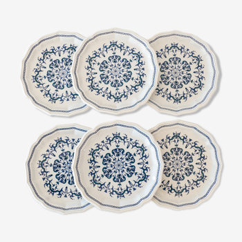 6 dessert plates Salins model "Segur"