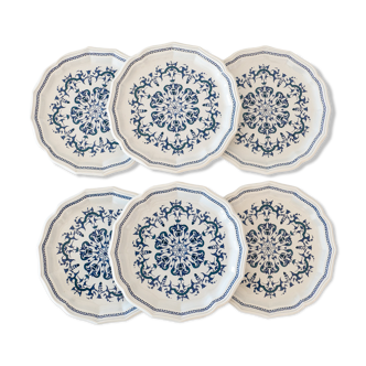 6 dessert plates Salins model "Segur"