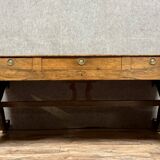 Very large Charles X period center desk in rosewood and lemonwood
