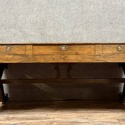 Very large Charles X period center desk in rosewood and lemonwood