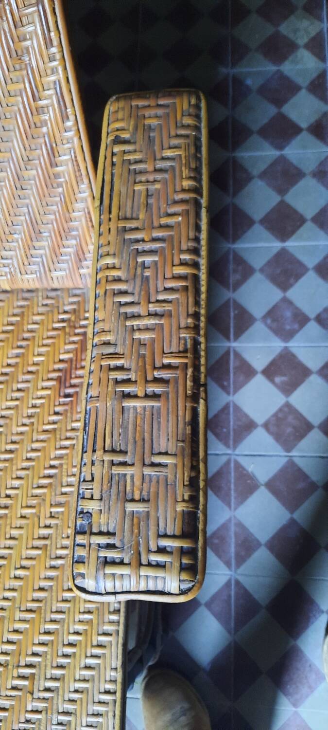 Vintage rattan lounge chair