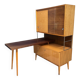 Jitona cabinet with desk two tone wood 1960s