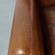 Cognac-colored sheep leather Art Deco design armchair finished with piping