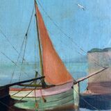 Tableau ancien Marine signée années 50/60