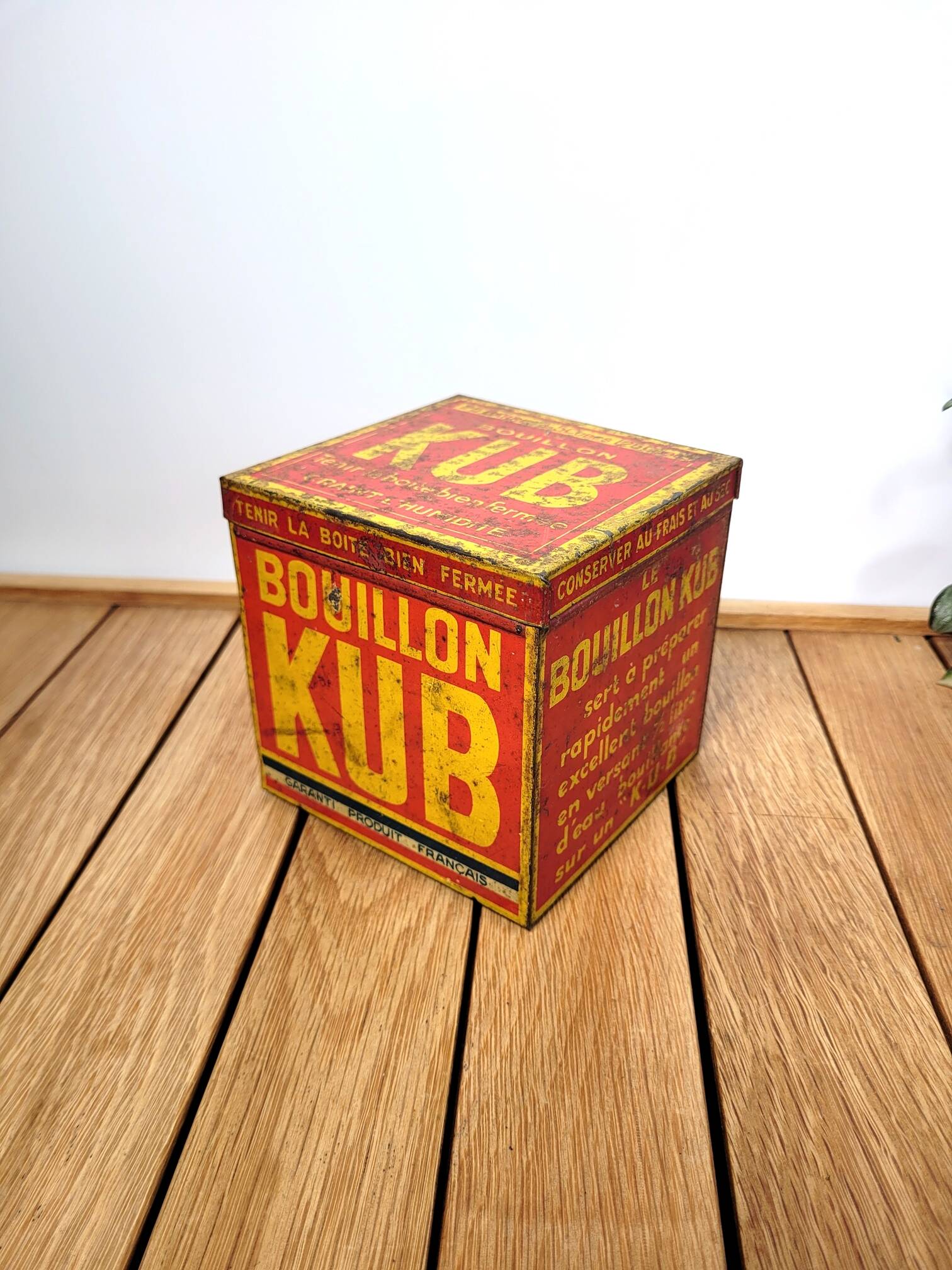 Pair of Kub boxes made of sheet metal