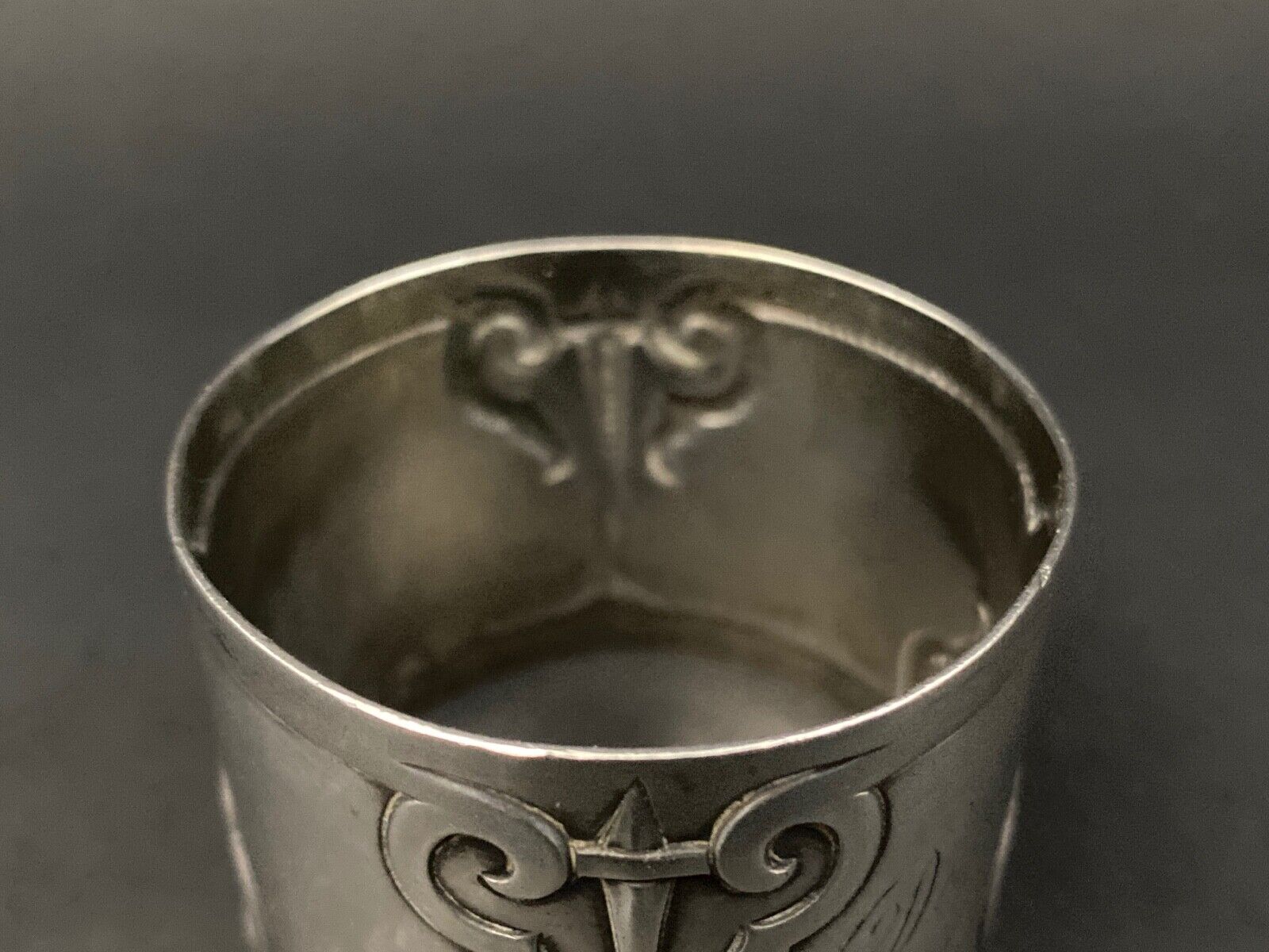 Solid silver towel ring punch minerva denise xxe