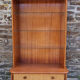 Maugrion bamboo and rattan bookcase with shelves, 1980s