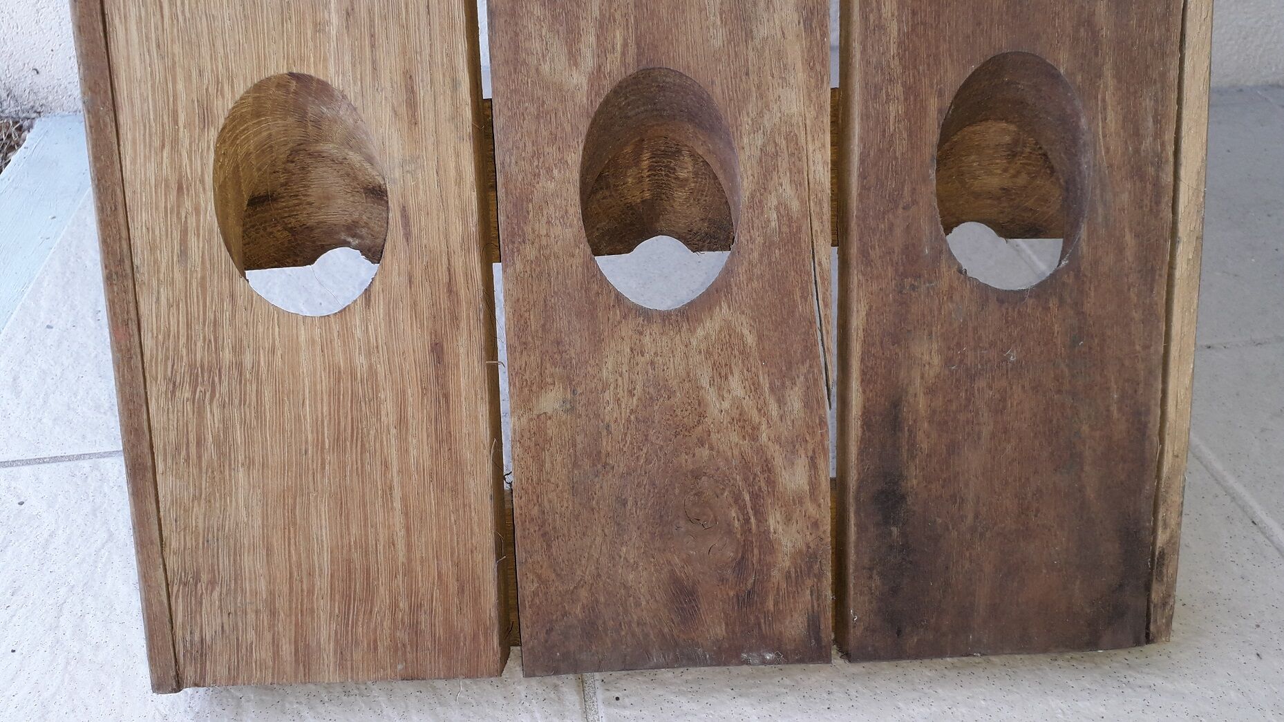 Wooden bottle holder