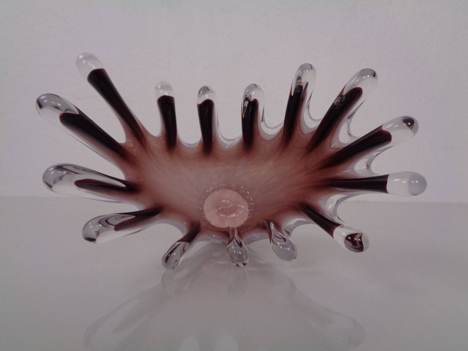 Handmade crystal glass bowl from Gränna Glas, Sweden, 1970s