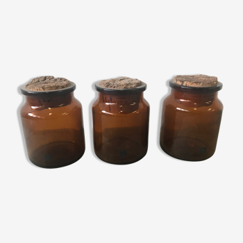 Series of smoked glass jars