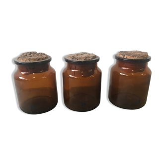 Series of smoked glass jars