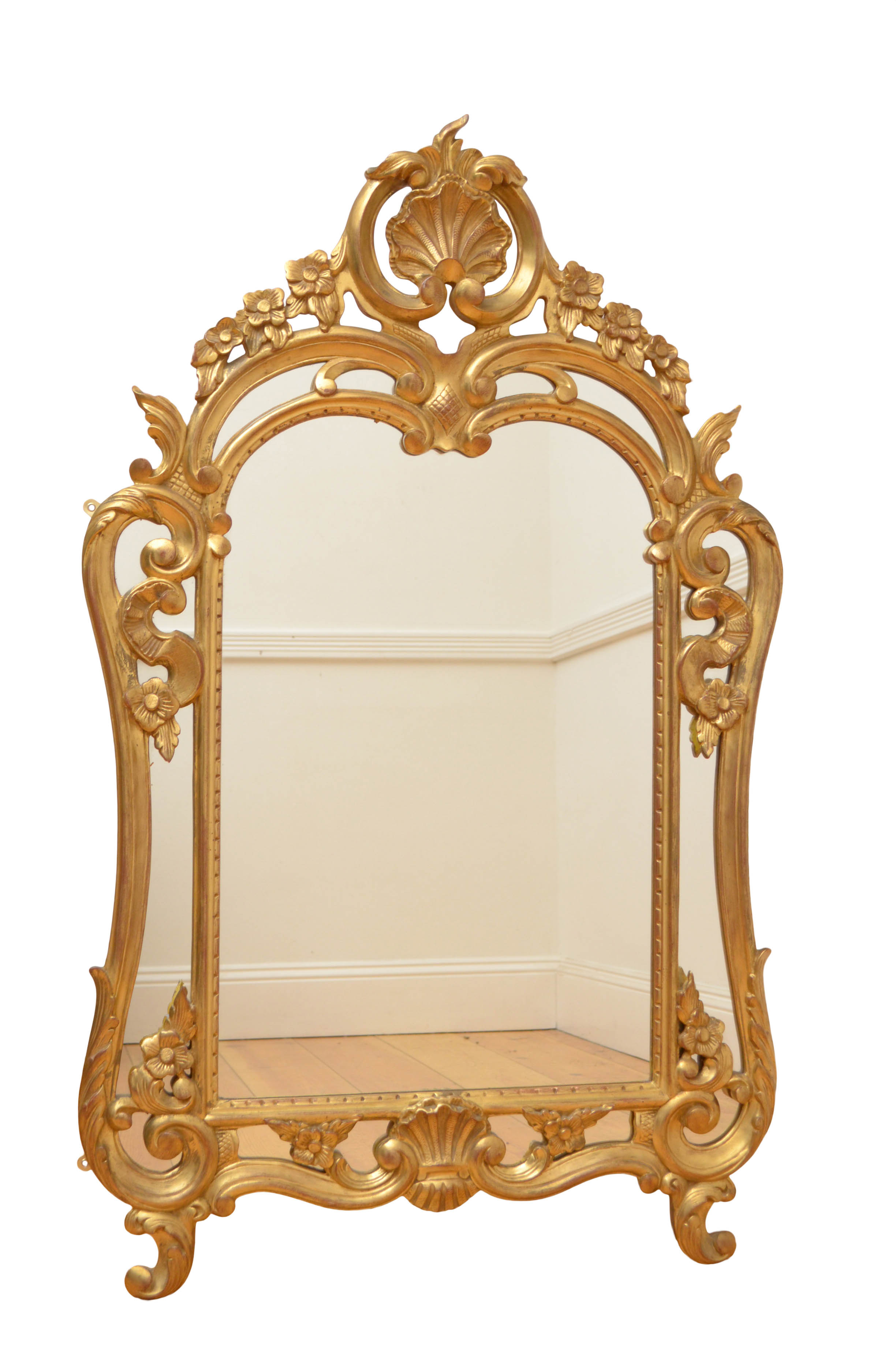19th century giltwood wall mirror - 116x71cm