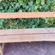 Old wooden church bench with backrest - 3 metres -