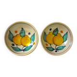 Pair of Sicilian earthenware sorbets