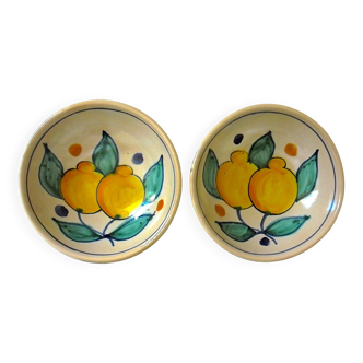 Pair of Sicilian earthenware sorbets