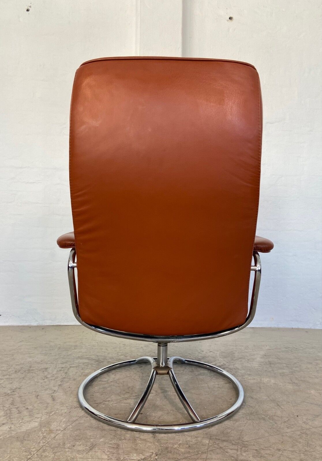 Vintage retro Ekornes Stressless reclining lounge chair & stool 1960s