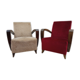 Paire de fauteuils lounge 1930