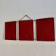 Miroir vintage 1960 triptyque barbier coiffeuse Arpin grenadine - 27 x 69 c