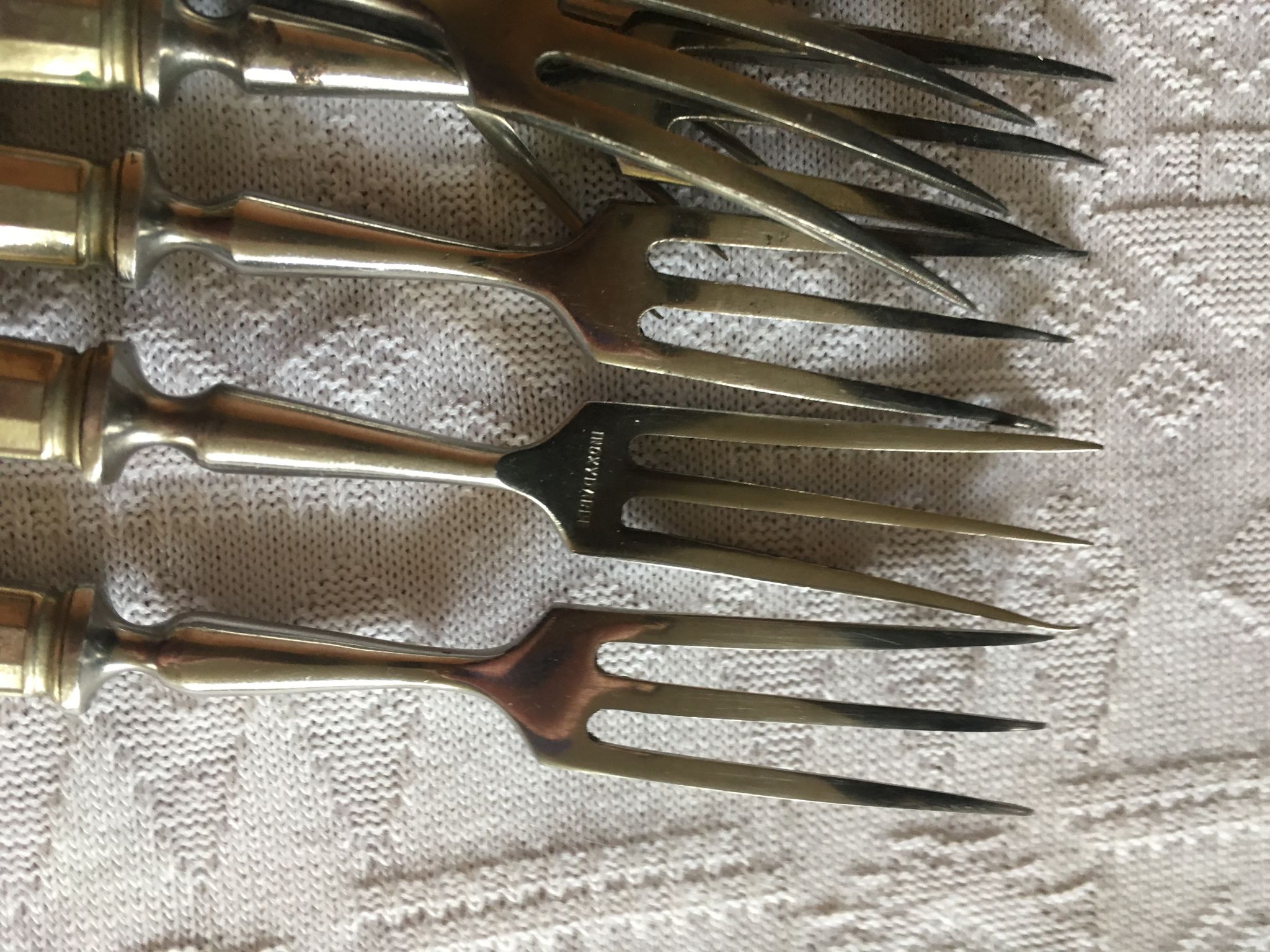 Series of dessert cutlery in stainless steel "with two lions"