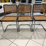 Set of 3 Cesca B32 chairs by Marcel Breuer, 1984.