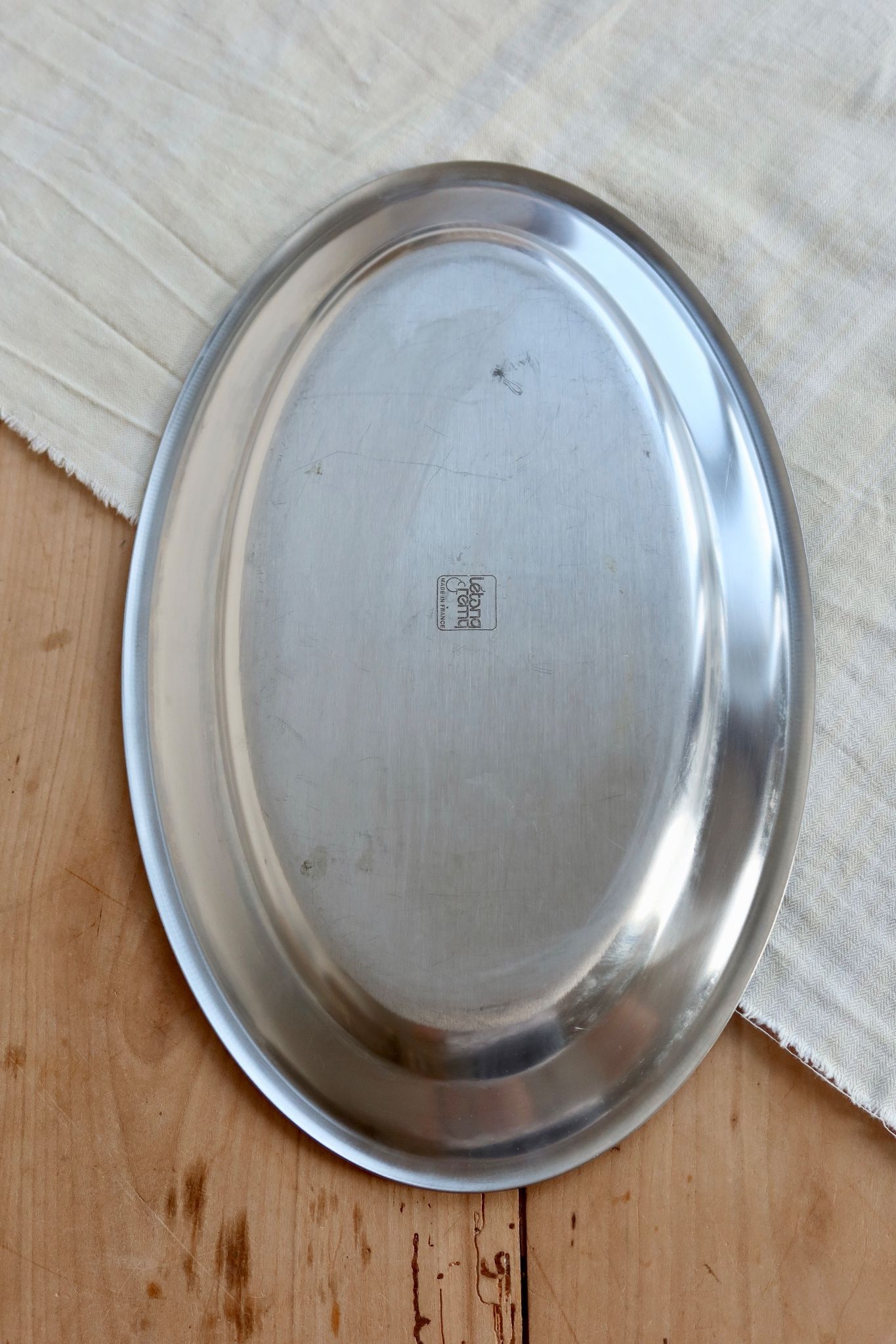 Vintage serving dish Rémy Letang silver-plated - Stylised border
