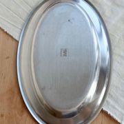 Vintage serving dish Rémy Letang silver-plated - Stylised border