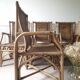 Set of 6 wicker armchairs