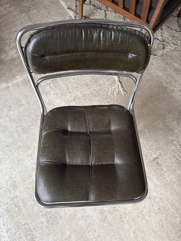 Chaise traîneau années 70
